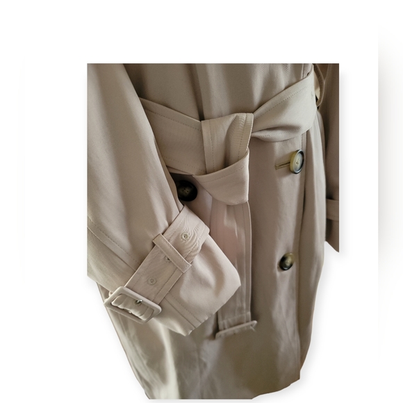 Marks & Spencer M&S Collection Double-Breasted Trench Coat in Sand,   US 14/UK18 - Picture 5 of 8